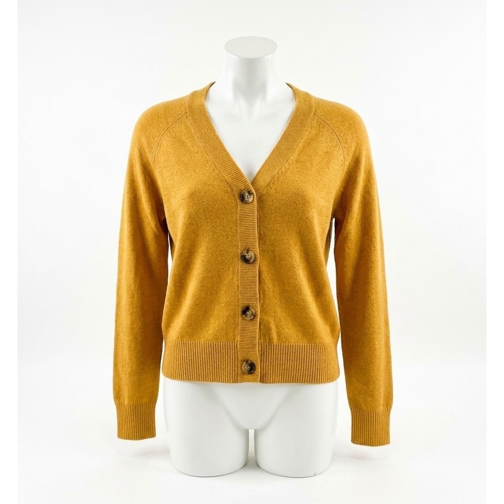 NEW FAHERTY jackson cardigan in gold heather